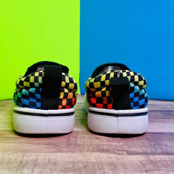 Slip On Rainbow 🌈 Checker Sneakers - Picture 3 of 11